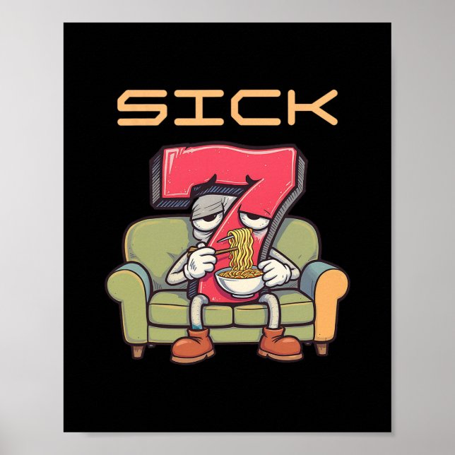 Kranke Sieben 67 Meme Sechs Sieben 1 Poster (Vorne)