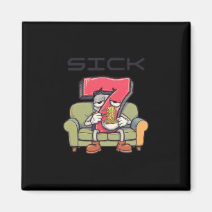 Kranke Sieben 67 Meme Sechs Sieben  Magnet