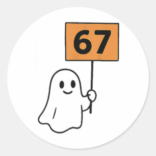 Kranke Sieben Halloween-Kostümentwurf für Hallowee Runder Aufkleber