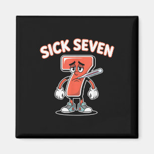 Kranke Sieben Meme T-Shirt Sechs Sieben Lustiger W Magnet