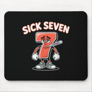 Kranke Sieben Meme T-Shirt Sechs Sieben Lustiger W Mousepad