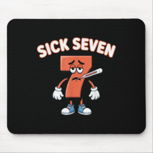 Kranke Sieben Meme T-Shirt Sechs Sieben Lustiger W Mousepad