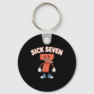 Kranke Sieben Meme T-Shirt Sechs Sieben Lustiger W Schlüsselanhänger