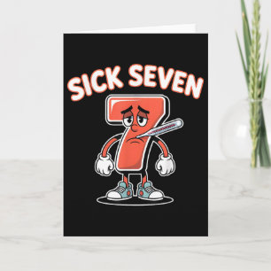 Kranke Sieben Meme T-Shirt Sechs Sieben Spaß Worts Karte
