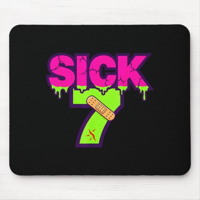 Kranke Sieben Meme T-Shirt Sechs Sieben Spaß Worts Mousepad (Vorne)