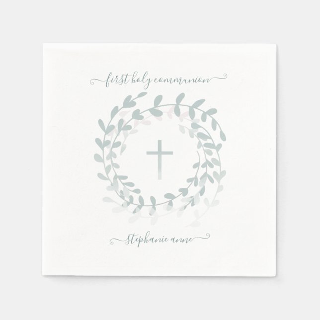 Kranke und Kreuz Serviette (Vorderseite)
