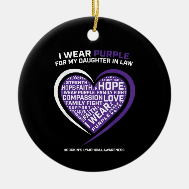 Kranken-Tochter in Law Hodgkins Lymphoma Keramik Ornament (Vorne)