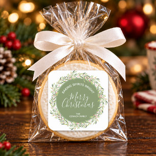 Kranken Weihnachtsbacken Geister Hell Quadratischer Aufkleber