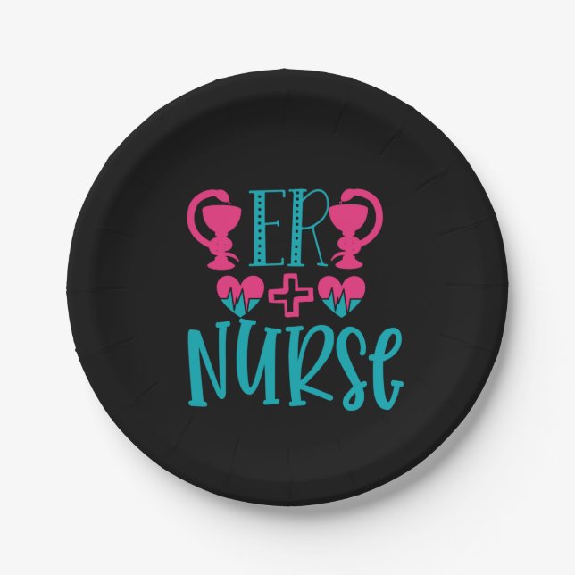 Krankengeschenk Er Nurse Pappteller (Vorderseite)