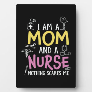 Krankengeschenk Ich bin eine Mama und Krankenschwe Fotoplatte