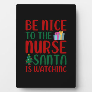 Krankengeschenk ist nett für Krankenpfleger Santa Fotoplatte