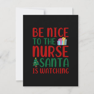 Krankengeschenk ist nett für Krankenpfleger Santa Mitteilungskarte