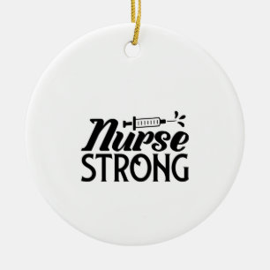 Krankengeschenk Krankenschwester stark Keramik Ornament