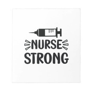 Krankengeschenk Krankenschwester stark Notizblock