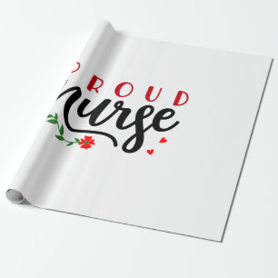 Krankengeschenk Proud Nurse Geschenkpapier