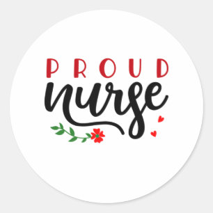 Krankengeschenk Proud Nurse Runder Aufkleber