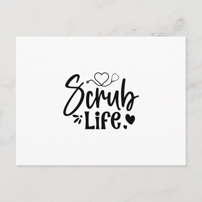 Krankengeschenk Scrub Life Postkarte (Vorderseite)