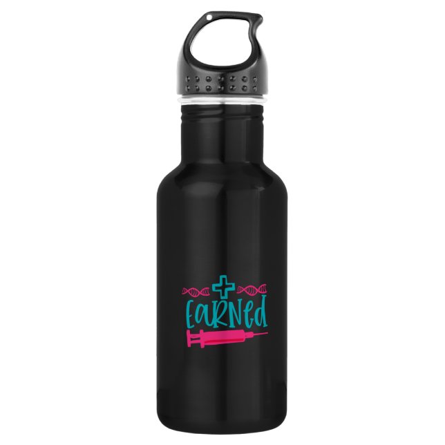 Krankengeschenk verdient edelstahlflasche (Vorderseite)
