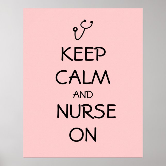 Krankengeschenke Stethoscope Behielt Ruhe und Kran Poster (Vorne)