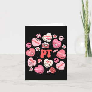 Krankengymnastik Groovy Valentinstag Herz Bonbons Karte