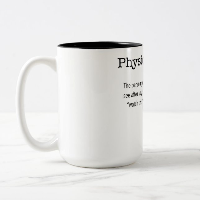 Krankengymnastik Zweifarbige Tasse (Links)