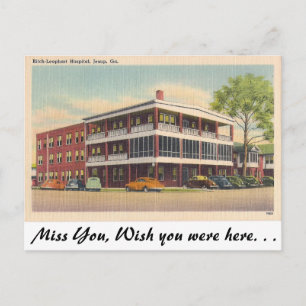 Krankenhaus, Jesup, Georgien Postkarte