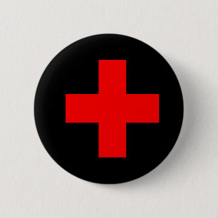 Krankenhaus-Kreuz Button