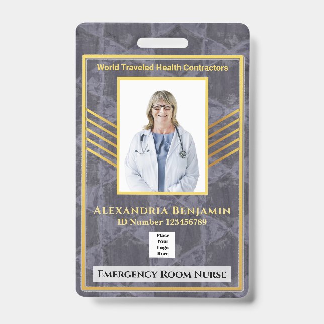 Krankenhaus Medical Emergency Nurse RN Employee Fo Ausweis (Vorderseite)
