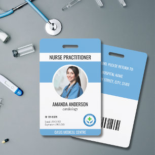 Krankenhaus Medizinische ID Mitarbeiter Blau Barco Ausweis