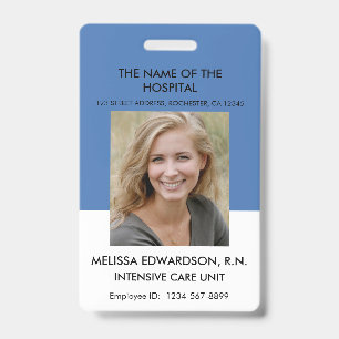 Krankenhaus Medizinischer professioneller Foto-ID- Ausweis