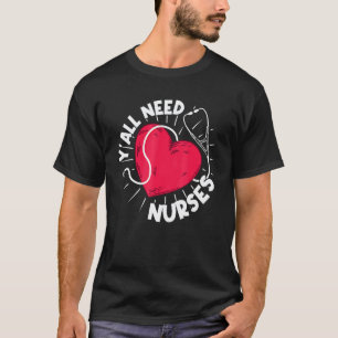Krankenhaus Murse Herz Krankenschwestern Registrie T-Shirt