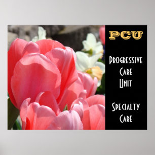 Krankenhaus-Pflegeeinheit Poster Art PCU Tulpen Kr