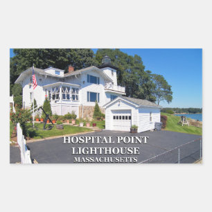 Krankenhaus Point Lighthouse, Massachusetts Rechteckiger Aufkleber