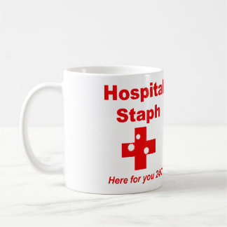 Krankenhaus-Staphylo (rot u. weiß) Kaffeetasse