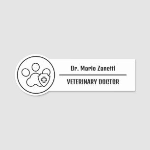 Krankenhaus und Klinik für Veterinärmedizin Name T Namensschild