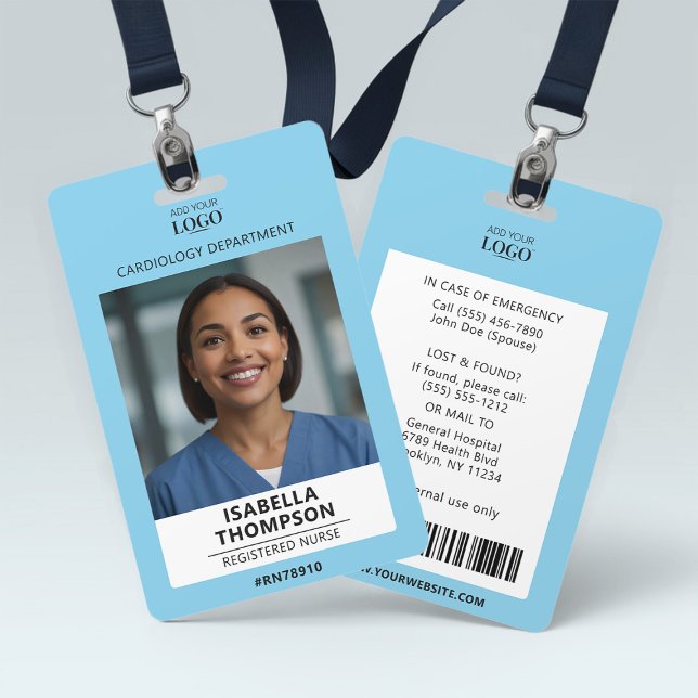 Krankenhausangestellte Ärztin Sky Blue Foto Id Ausweis (Von Creator hochgeladen)