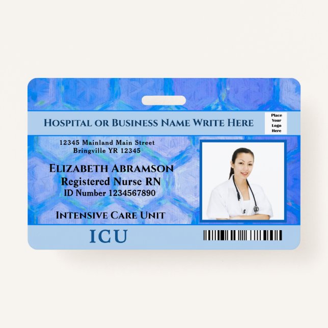 Krankenhausärzte Krankenschwestern RN Mitarbeiter  Ausweis (Vorderseite)