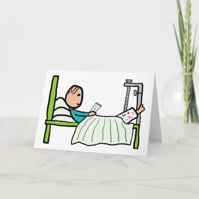 Krankenhausbett Karte (Vorderseite)