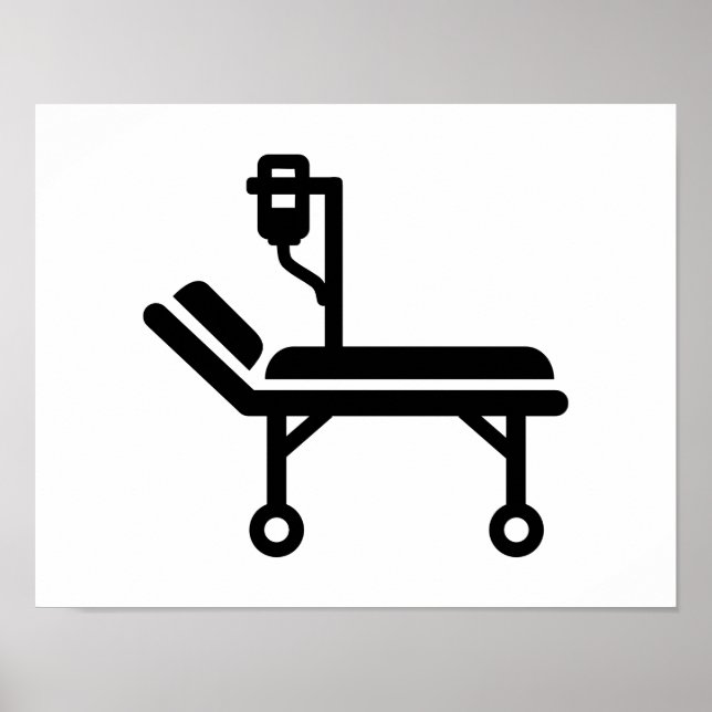 Krankenhausbett Poster (Vorne)
