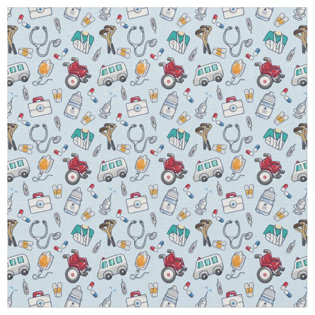 Krankenhausmuster Stoff (Nahaufnahme)