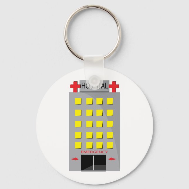 Krankenhausnotärztliches Gebäude Schlüsselanhänger (Vorderseite)