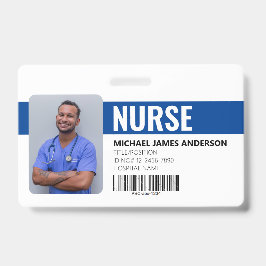 Krankenhauspersonal Nurse Blue ID Abzeichen Ausweis