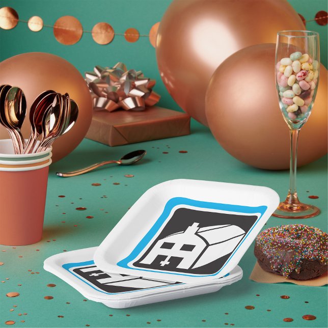 Krankenhausstall - Symbol für Minimalistische Gesu Pappteller (Von Creator hochgeladen)