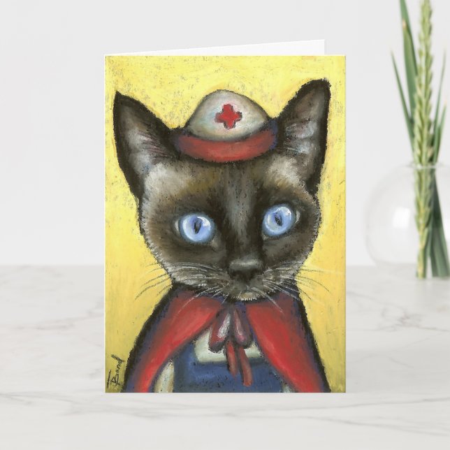 Krankenkatze Karte (Vorderseite)