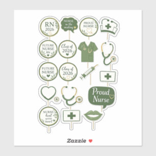 Krankenpflege-Abschlussfoto-Sticker 2026 Aufkleber