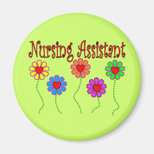 Krankenpflege-Assistenten-Geschenke--Blumenmuster Magnet
