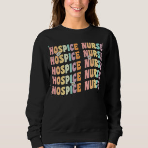 Krankenpflege für Frauen Retro Groovy Hospi Sweatshirt
