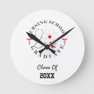 Krankenpflege Graduate Gear Runde Wanduhr