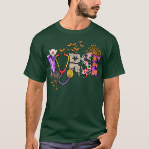 Krankenpflege Halloween Health Worker Pattern Wome T-Shirt