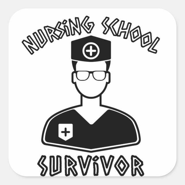 Krankenpflege in der Schule Student Krankenpflege  Quadratischer Aufkleber (Vorderseite)